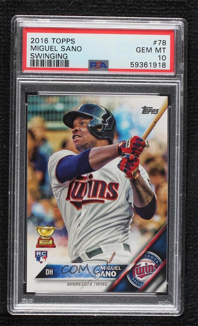 2016 Topps Miguel Sano (Batting; White Jersey) #78 PSA 10 GEM MT 0c37