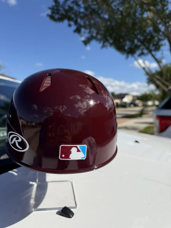 PHILADELPHIA PHILLIES POSTSEASON TB REALMUTO CUSTOM RAWLINGS COOLFLO HELMET - Image 3 of 4