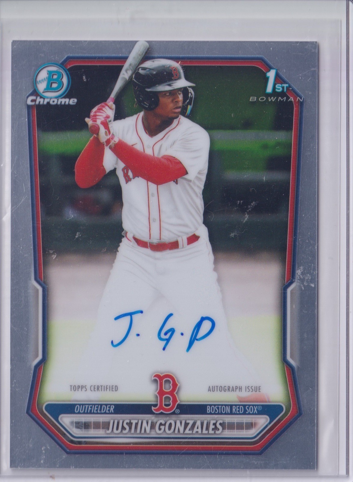 2026 Bowman Chrome Justin Gonzales Autograph 1st Red Sox Auto QTY Avail!