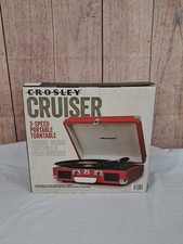 Crosley Cruiser CR8005A-RE Red Black Portable Turntable Record Player