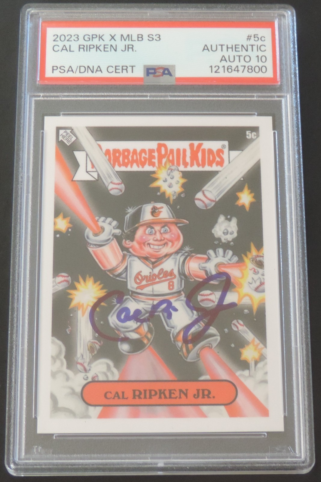 PSA/DNA 10 AUTO CAL RIPKEN JR AUTOGRAPH GARBAGE PAIL KIDS #5C SHORT PRINT MLB