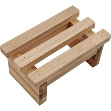 Small Wooden Step Stool Compact Footrest for Children & Adults Kitchen – 4.3in