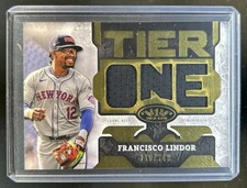 2025 Topps Tier One Francisco Lindor Relics Die Cut Jersey #/149 Mets