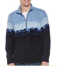 Tommy Bahama AZUL TIDES FLEECE 1/2-Zip Mock Neck Pullover 128 LARGE