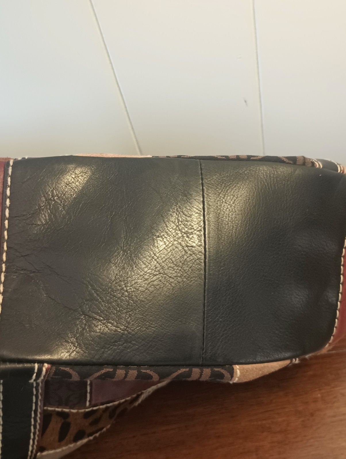 Fossil Patchwork Leather Handbag Purse Animal Pri… - image 9