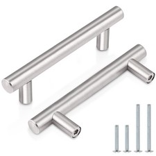 30 Pack Brushed Nickel Kitchen Cabinet Handles - 3 Inch Hole Centers
