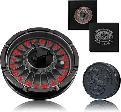 G20 Roulette Spinner for DND Set, 7-in-1 Dragon Metallic D&D Dice With Gift C...