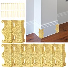 Bgzdxhxyr 8 Pcs Baseboard Corner Protectors, Vintage Metal Corner Guard, Deco...