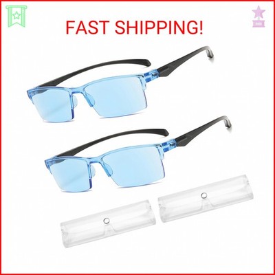 AQOYNQ 2 PCS Auto Focus Glasses Self Adjusting, Automatic Zoom Anti-Blue Light P