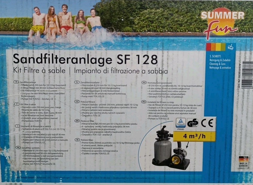 Sistema de filtro de arena Summer Fun bomba de piscina sistema de filtro filtro de piscina bomba de filtro SF128