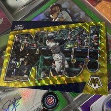 2022 Panini Mosaic - Bang! Aaron Judge #BG-3 Reactive Yellow Mosaic Prizm /99