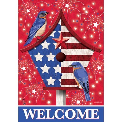 Briarwood Lane Summer American Bluebirds Garden Flag 12x18