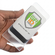 Bulk 50 Pack - Lightweight Plastic Badge Holders for Multiple ID Badges