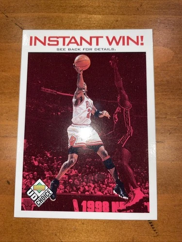 1998-99 UD Choice MICHAEL JORDAN #IW2 Instant Win Card Chicago Bulls HOF