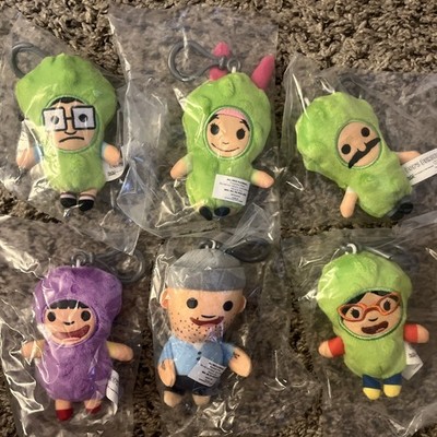 Plush Bob's Burgers PICKLE Series 3 Dangler Clips Lot of 100 ALL 6 Set Key Chain