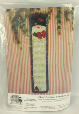 #ad Vintage RiverTown Warehouse Mr Snow Countdown Kit Christmas Advent Snowman R472 $11.99