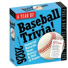 Workman Publishing,  Baseball Trivia 2026 Desk Calendar, 5.5'' X 5.5'', Daily Ca