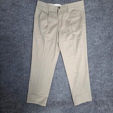 NWT Dockers Mens Khaki Classic Fit Pleated Pants 38x34 Stretch Comfort Waistband