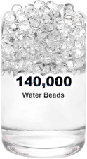 140,000 Clear Water Gel Beads, Water Gel Beads for Vase Filler, Christmas Decora