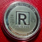 2014 Scottsdale Mint " Reserve " Round 1 Troy oz.999 Fine Silver w/Capsule