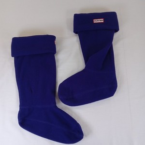 Hunter Women's MEDIUM 5-7 Fleece Welly Boot Socks Royal Blue Rain Boot Liners