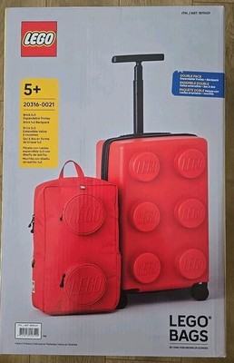  NEW  LEGO Kids 2-Piece Luggage Set Expandable Trolley & Backpack Travel Bag 