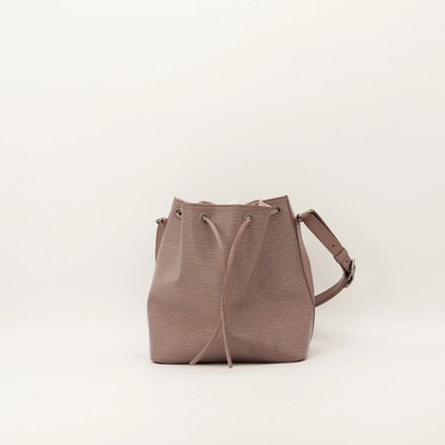 Louis Vuitton Eimer Tasche Petit Noé Epi Flieder genarbtes Leder Taupe Vintage Original