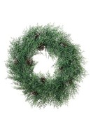 Artplants Deko Kranz Zypresse Raluka Mit Zapfen, GrüN, Ø60Cm