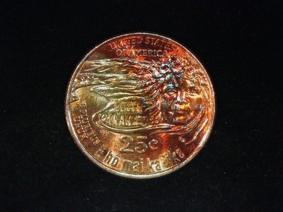 2023-P Edith Kanaka Ole Quarter *Rainbow Toned*. Free Shipping!