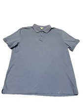 Calvin Klein Mens L Blue 100 Cotton Golf Performance Sports Polo Shirt