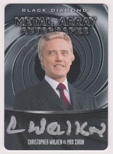 2023 James Bond Black Diamond Autograph Christopher Walken 18/25 Metal Auto
