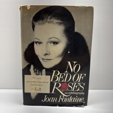 No Bed of Roses an autobiography by Joan Fontaine SIGNED  HC DJ 1978 1st Edition