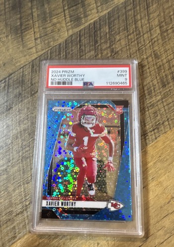 2024 Panini Prizm - Rookies Xavier Worthy #399 No Huddle Blue Prizm /99 (RC)
