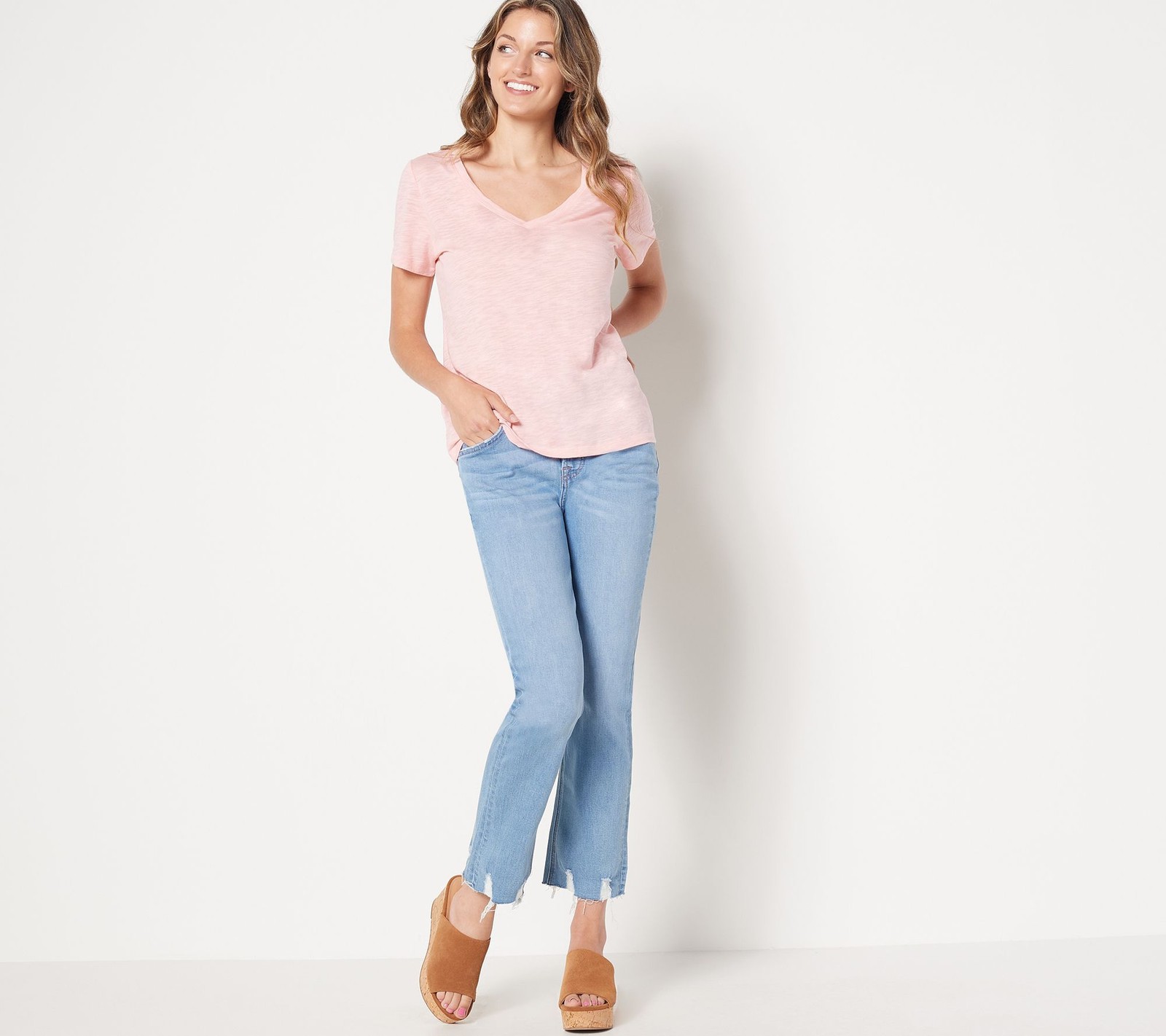 Jen7 by 7 For All Mankind Women's Plus Sz Pants 28W Ankle Straight Gray A398607