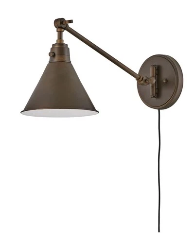 Hinkley Lighting 3690 Arti 10" Tall Hardwired or Plug-In Wall - Bronze - Picture 1 of 12