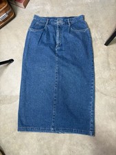 Vintage Eddie Bauer Denim Midi Skirt Size 16