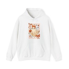 Cute Ghost with Pumpkin Hoodie  Halloween Illustration Hoodie