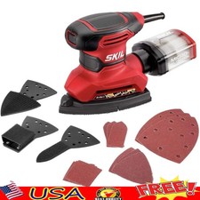 Powerful Detail Sander W/ Low Vibration Dust Collection  Quick Sheet Change New