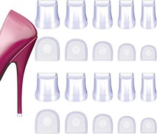 High Heel Protectors Heel Caps, 10 Pairs Clear Heel Covers for High Heel Shoe...
