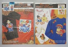 (2) VINTAGE Daisy Kingdom - Halloween & Thanksgiving No-Sew Fabric APPLIQUE Iron