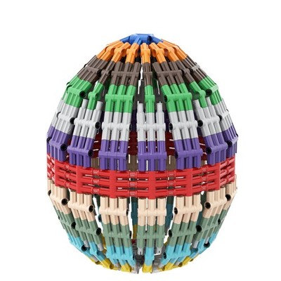 Colorful Egg Model for Easter Building Toys Set 891 Pieces MOC Build