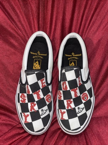 RARE Vans x Vivienne Westwood Anglomania Checkerboard Designer Slip On Size 5