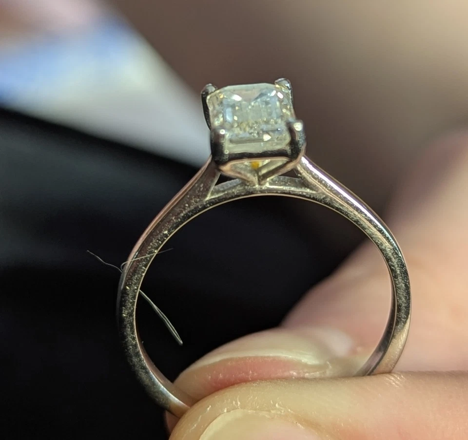 1.5 Carat Emerald Cut Diamond Ring Genuine Lab Grown - Image 2 of 4