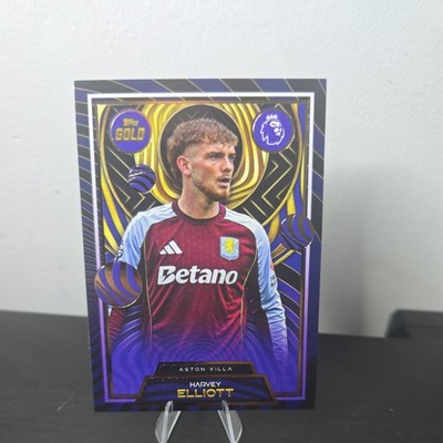 HARVEY ELLIOT CURRENT STAR TOPPS GOLD PREMIER LEAGUE BASE CARD ASTON VILLA 25/26