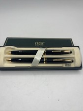 Cross Radiance Ballpoint Pen 0.5 Pencil Set Ebony Gold In Box Made In Japan