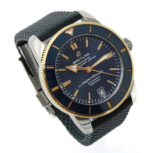 Breitling Superocean Ref UB2010 Blue Dial 42mm Men's Watch  #W98596-2