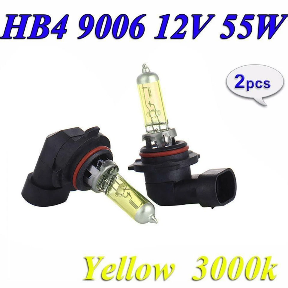 4X HB4 9006 Yellow Halogen Lamp 12V 55W 3000K Car HeadLight Bulb Quartz Fog Bulb - Image 2 of 4