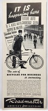 1941 Roadmaster Bicycle Bike Vintage Print Ad Man Cave Art Deco Cleveland OH 40s
