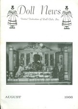 1966 Doll News Magazine United Federation of Doll Clubs August 