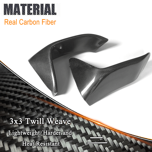 For BMW F80 M3 2015-2017 F82 M4 2014-2019 REAL Carbon Front Bumper Splitters - Picture 3 of 5